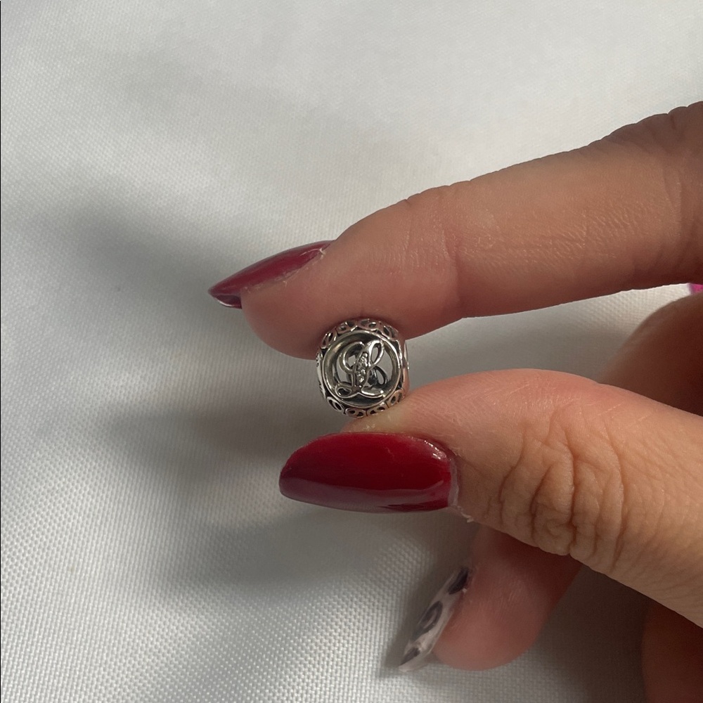 Elegant Silver Initial Charm
